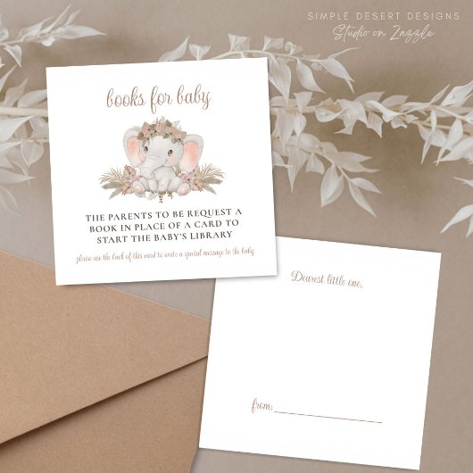 Boek-aanvraag Boek Boho Elephant Informatiekaartje