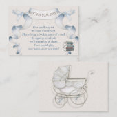 Boek Aanvraag Carriage Ivory Blue Gingham Informatiekaartje (Voorkant / Achterkant)