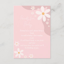 Boek Aanvraag Gedicht Baby shower Pink Boho Informatiekaartje