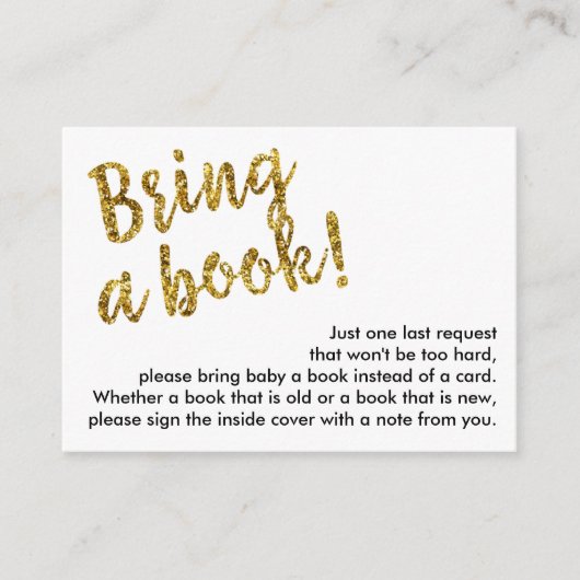 Boek Aanvraag Invoegen Behuizing Kaart, Gouden Gli Informatiekaartje (Voorkant)