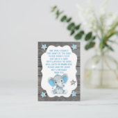 Boek Aanvraag Kaart Boy Elephant Shower Blue (Staand voorkant)