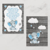 Boek Aanvraag Kaart Boy Elephant Shower Blue (Voorkant / Achterkant)