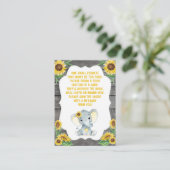 Boek Aanvraag Kaart Meisje Olifant Douche geel (Staand voorkant)