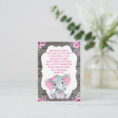 Boek Aanvraag Kaart Meisje Olifant Shower (Staand voorkant)