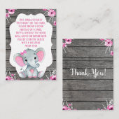 Boek Aanvraag Kaart Meisje Olifant Shower (Voorkant / Achterkant)