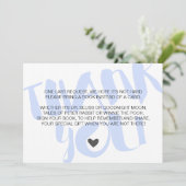 Boek Aanvraag Kaart voor Baby Boy Shower (Staand voorkant)