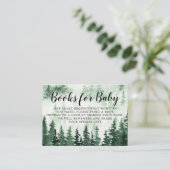 Boek aanvraag Misty Forest Baby shower Informatiekaartje (Staand voorkant)