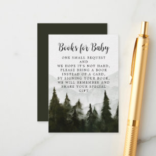 Boek aanvraag Misty Forest Baby shower Informatiekaartje