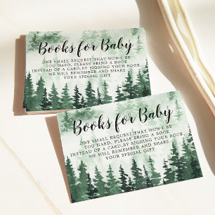 Boek aanvraag Misty Forest Baby shower Informatiekaartje