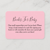 Boek Aanvraag Roze, Witte Olifant Baby shower Informatiekaartje (Achterkant)