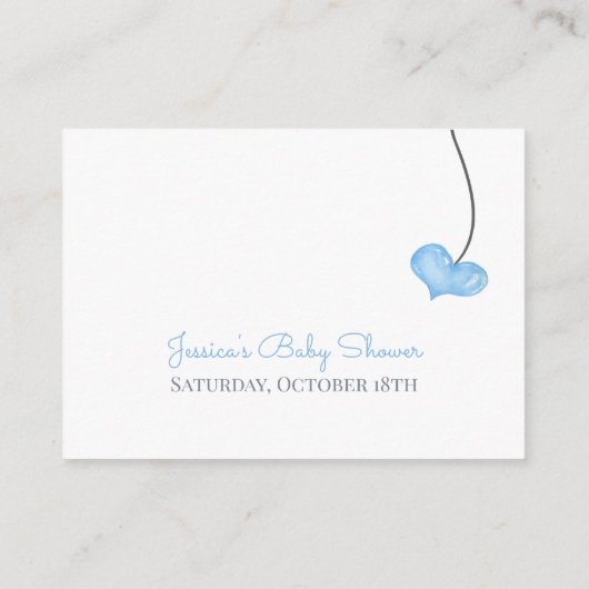 Boek aanvraag voor Baby Boy Elephant Baby shower Informatiekaartje (Achterkant)