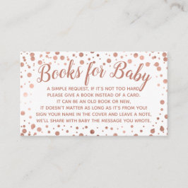 Boek Aanvraag voor Baby Roos Gold Shower Invitatio Informatiekaartje