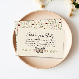Boek aanvraag voor Baby shower Boho Wildflower Informatiekaartje