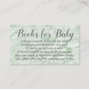 Boek Aanvraag voor Baby shower Green Poem Invitati Informatiekaartje