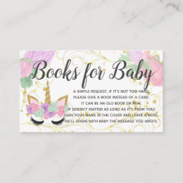Boek Aanvraag voor Baby Unicorn Shower Invitation Informatiekaartje