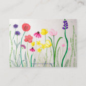 Boek aanvraag Wildflowers Waterverf Baby shower Informatiekaartje (Achterkant)