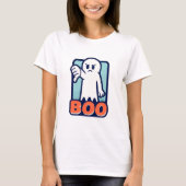 Boek Afkeurend Grumpy Halloween Ghost Design T-shirt (Voorkant)