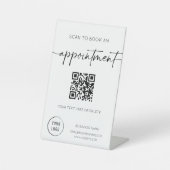 Boek Afspraak QR Code Business Reclamebord Met Voetstuk (Voorkant)