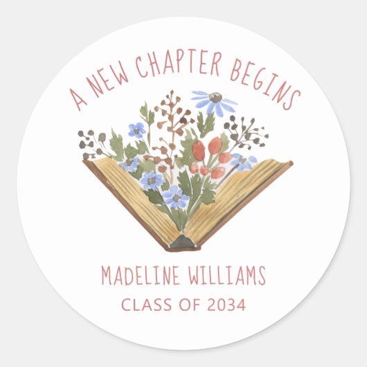 Boek Afstudeerfoto Ronde Sticker (Voorkant)