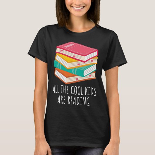 Boek Alle Cool Kinder zijn Reading T-shirt (Voorkant)