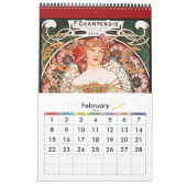 Boek  Alphonse Mucha 14 Afbeeldingen Bekende kunst Kalender (Feb 2026)