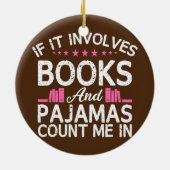 Boek als het boeken impliceert de pyjama's tellen  keramisch ornament (Achterkant)