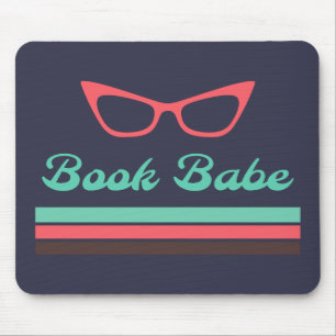 Boek Babe met Cat Eye Bril en Color Bars Muismat