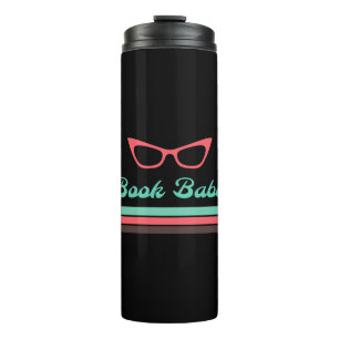 Boek Babe met Cat Eye Bril en Color Bars Thermosbeker