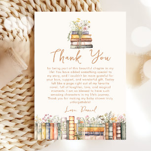 Boek Baby Shower Bedankkaart