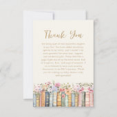 Boek Baby shower bedankpas Bedankkaart (Voorkant)