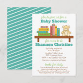 Boek Baby shower | Boeken voor Baby Kaart (Voorkant / Achterkant)