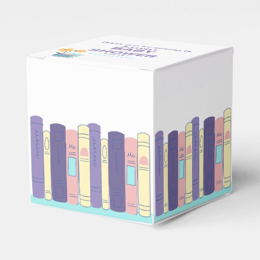 Boek Baby shower, Brunch en Boeken, Genderneutraal Bedankdoosjes (Voorkant Zijde)