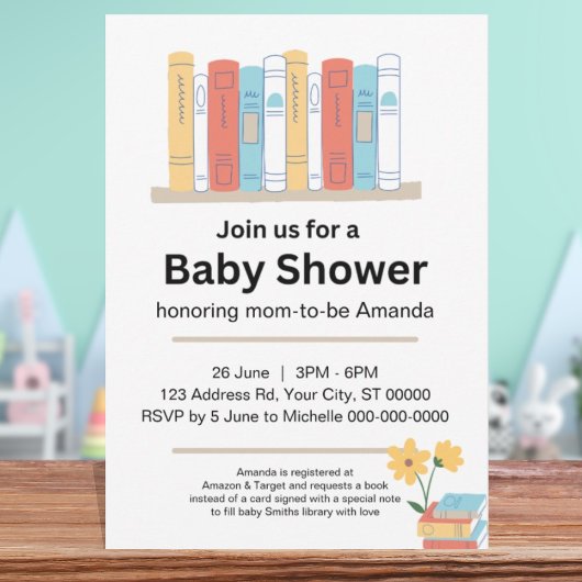 Boek Baby shower, Brunch en Boeken, Genderneutraal Kaart