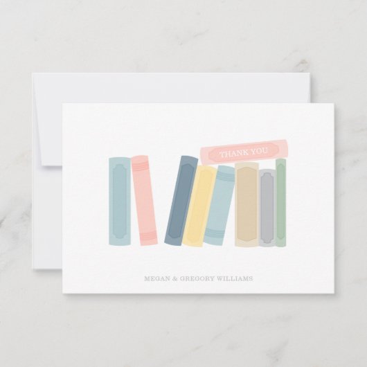 Boek Baby shower Dank u Bedankkaart (Voorkant)