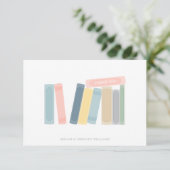 Boek Baby shower Dank u Bedankkaart (Staand voorkant)