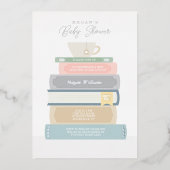 Boek Baby Shower Folie Uitnodiging (Voorkant)
