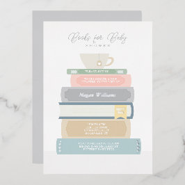 Boek Baby Shower Folie Uitnodiging