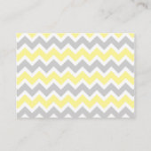 Boek Baby shower insert kaart geel grijs chevron (Achterkant)