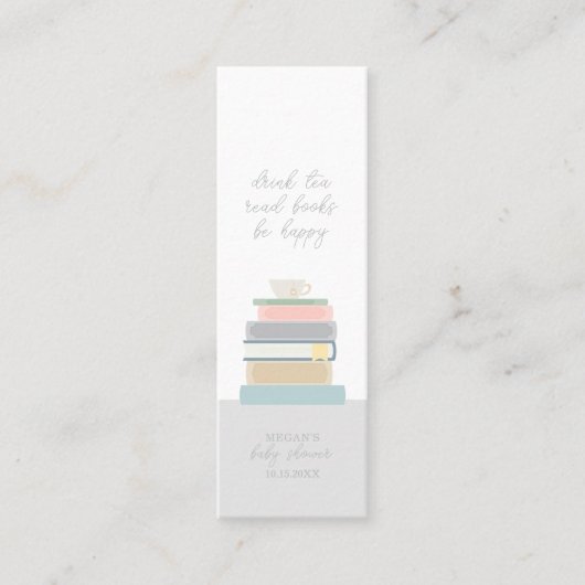 Boek Baby shower Mini Visitekaartje (Voorkant)