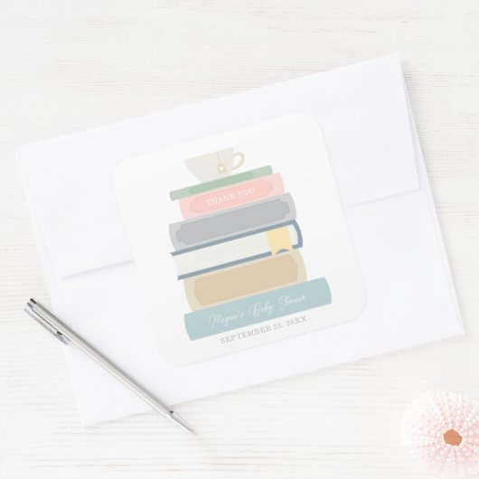 Boek Baby shower Sticker (Envelop)