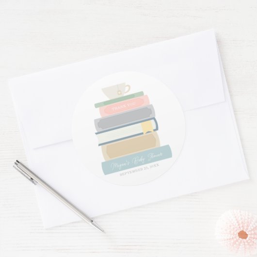 Boek Baby shower Sticker (Envelop)