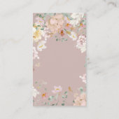 Boek Baby shower van bosland met bloemmeisje Informatiekaartje (Achterkant)