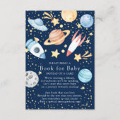 Boek Baby shower voor buitenste ruimtectoren voor  Informatiekaartje (Voorkant)