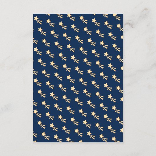 Boek Baby shower voor buitenste ruimtectoren voor Informatiekaartje (Achterkant)