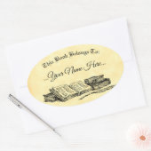 Boek behoort tot de  aangepaste boekenkaart ovale sticker (Envelop)