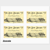 Boek behoort tot de aangepaste boekenkaart rechthoekige sticker (Vel)