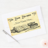 Boek behoort tot de aangepaste boekenkaart rechthoekige sticker (Envelop)