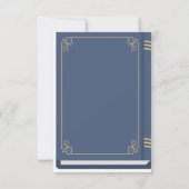 Boek Bewaar de datum Bibliotheek Bruiloft Navy uit Save The Date (Achterkant)