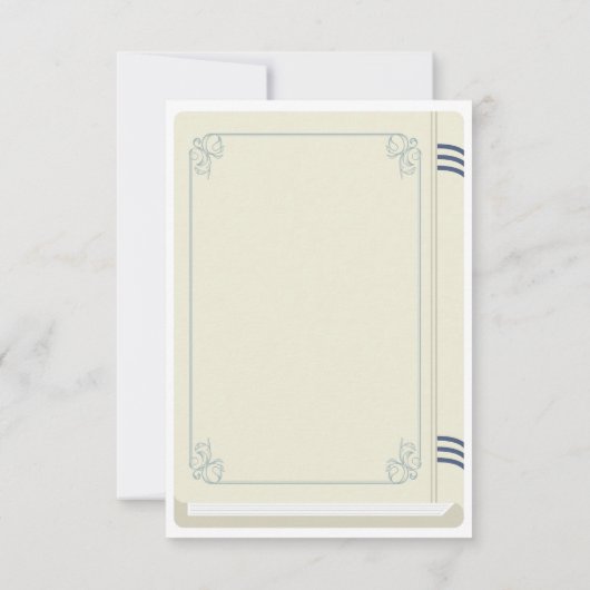 Boek Bewaar de datum Bibliotheek Bruiloft uitnodig Save The Date (Achterkant)