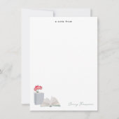 Boek & Bibliotheek Lezen Aangepaste Naam Notitiekaartje (Voorkant)